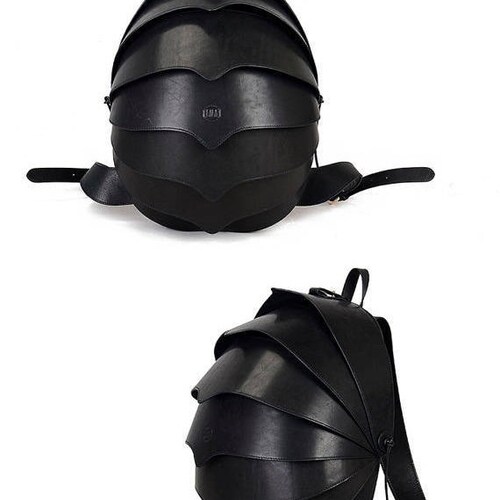 Large Backpack Black Backpack Purse Leather Backpack Women Etsy