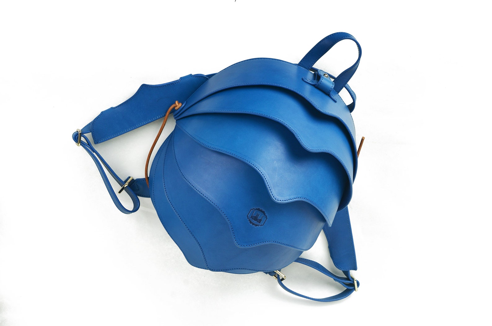 Blue Small Leather Backpack Leather Backpack Women Leather Etsy