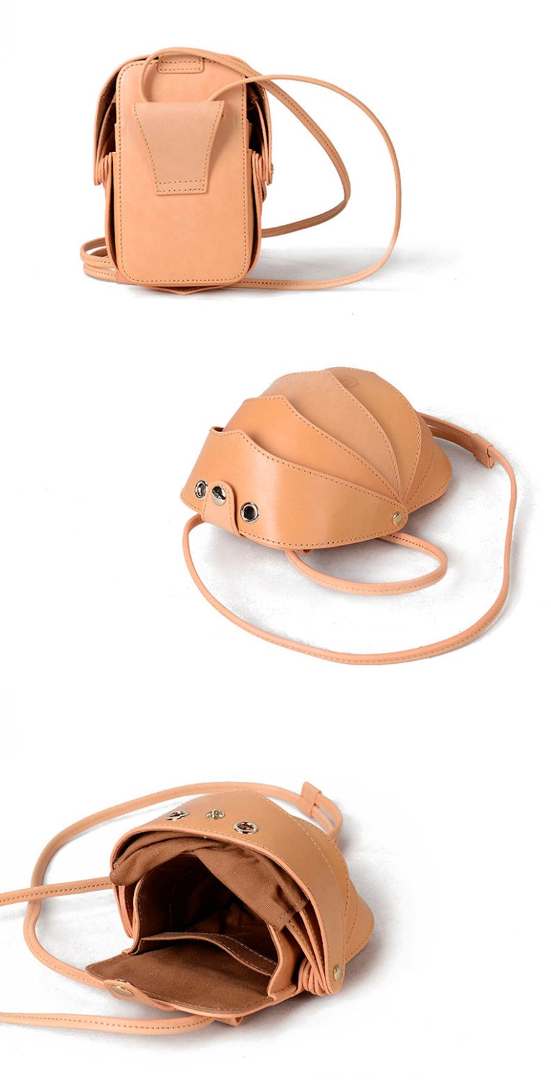 Cell Phone Bag Nude Leather Crossbody Bag Iphone Crossbody Women Crossbody Bag Cell Phone Purse Small Crossbody Bag Beetle Bag Mini Bag