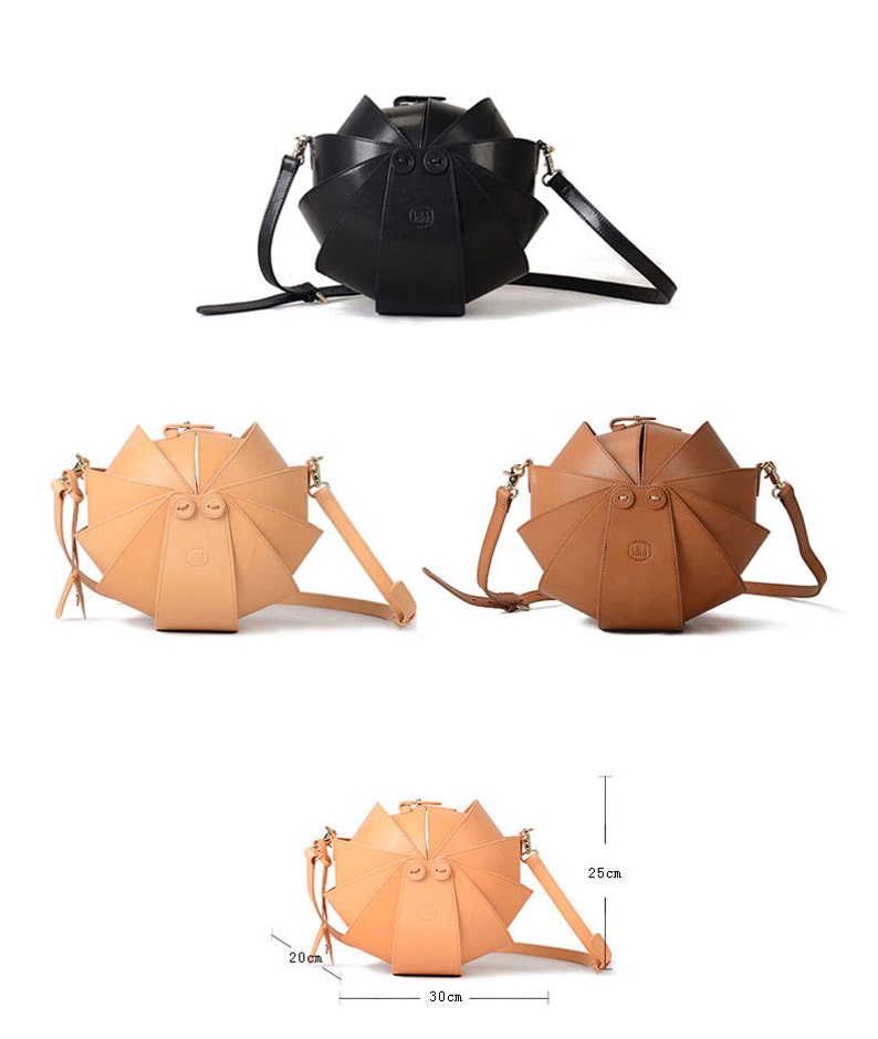 Brown Leather Crossbody Bag, Nude Leather Crossbody, Brown Crossbody Bag, Round Bag, crossbody bags for women, Beetle Bags, Shoulder Bag Men image 5