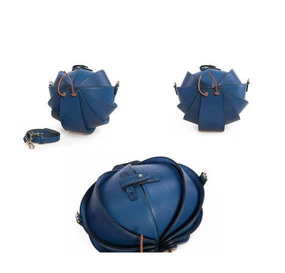 small blue purse