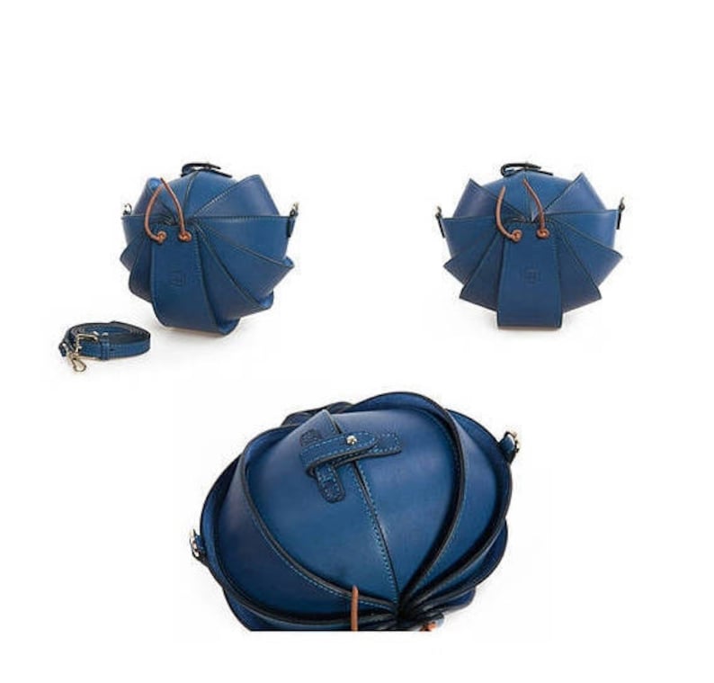mini crossbody bag cell phone crossbody blue bag small shoulder bag blue leather purse Blue leather bag beetle bags small blue purse