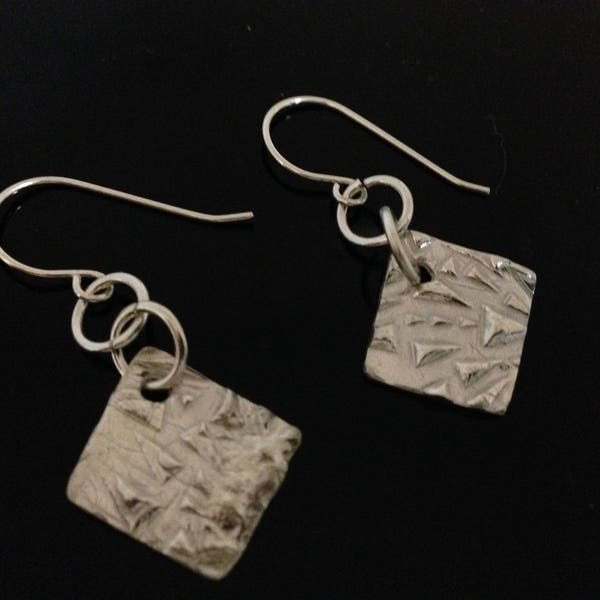 Earhangers, sterling silver, design with a structure, present for her, present with love, modern style, geometric design