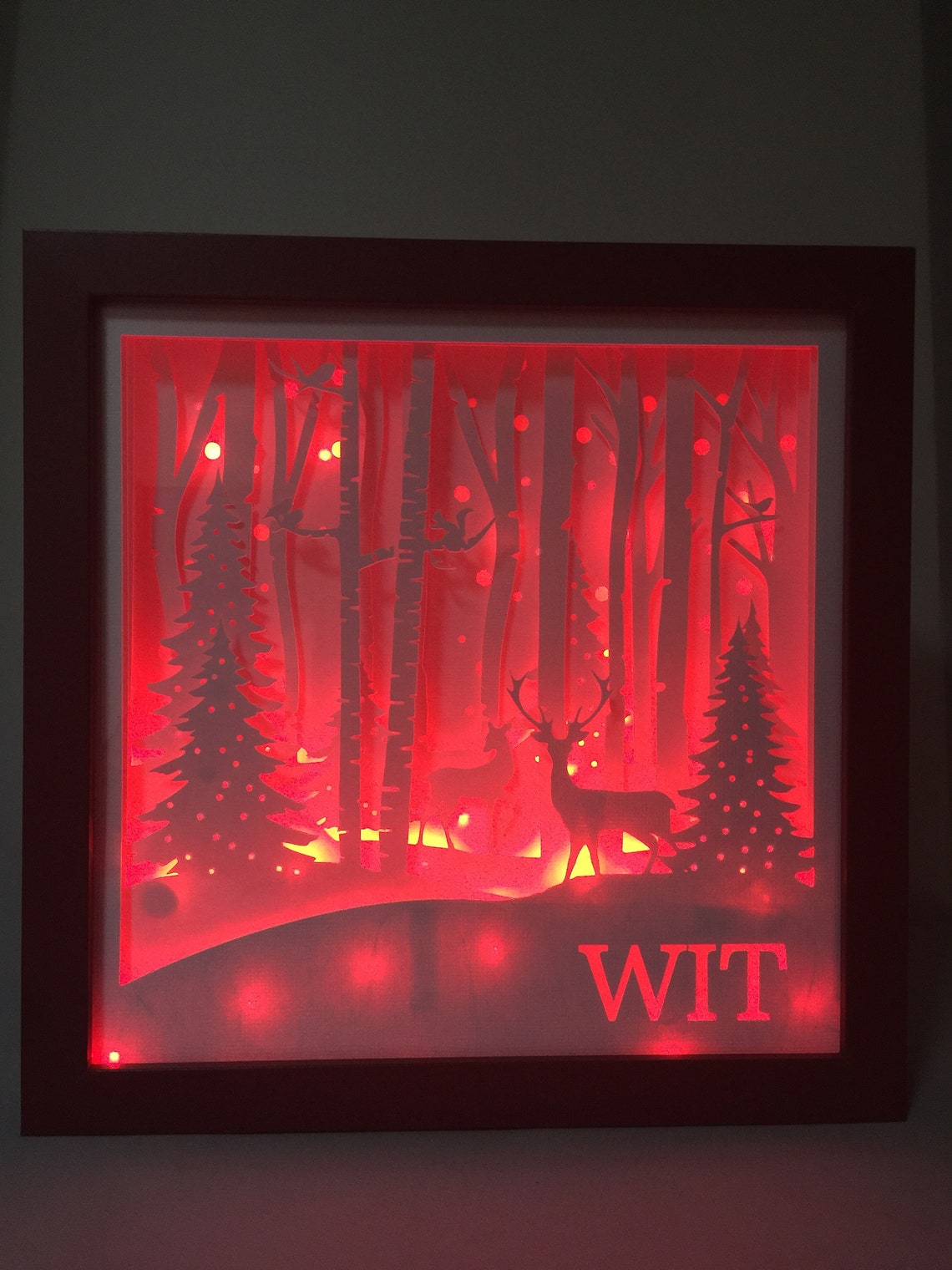 3D Paper Art Light Box Night Light Lighted Holiday Home Etsy
