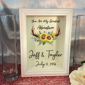 Sand Unity Ceremony Wedding Frame, ( opt.) Set &quot;Rustic&quot; , printed  ToSF
