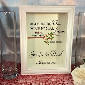 Sand Unity Ceremony Wedding Frame, ( opt.) Set  &quot;Bible Verses&quot; , printed   TPoSF