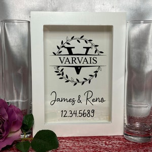 Sand Ceremony Wedding SET (opt.), natural Wood Frame, Flip Top - Lid Opening, &quot;Classic&quot;  FToSP