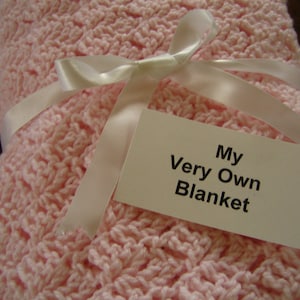 Soft Pink Hand Crocheted Baby Girl Blanket