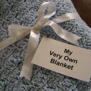 Soft Blue Hand Crocheted Baby Boy Blanket