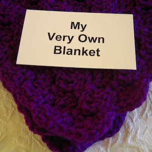 Royal Purple Hand Crocheted Baby Blanket