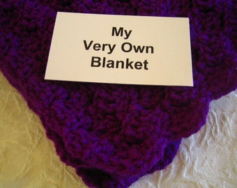 Royal Purple Hand Crocheted Baby Blanket