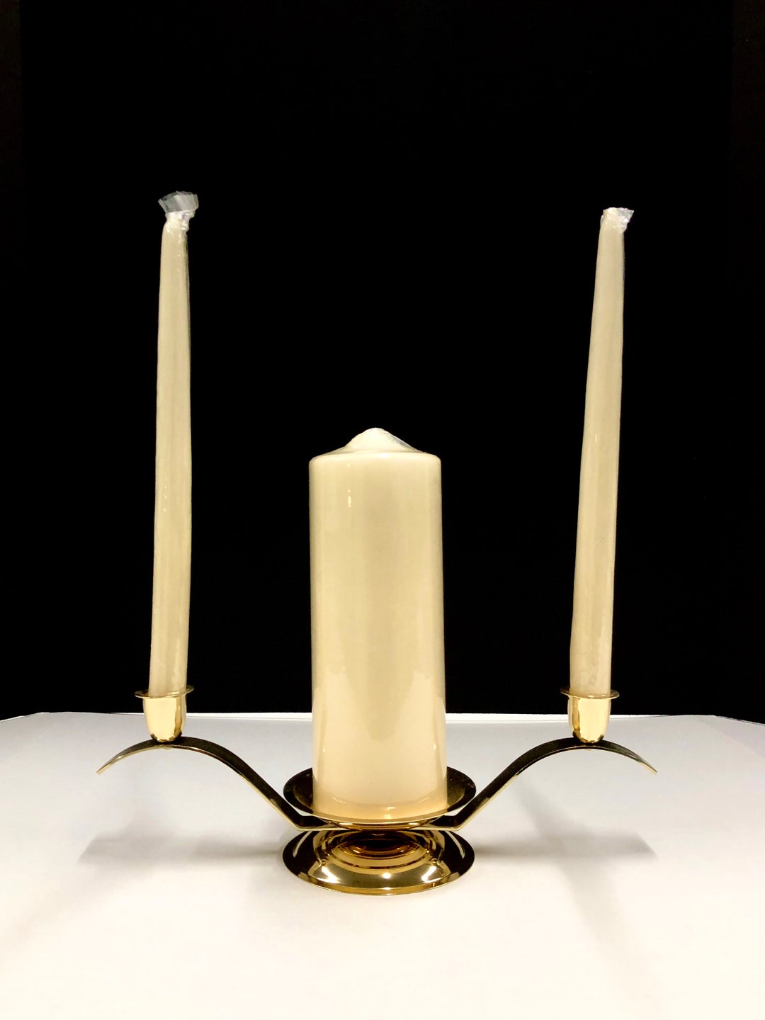 Wedding Ceremony Unity Candle Holder in Silver Etsy