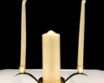 Wedding Ceremony Unity Candle Holder in Silver