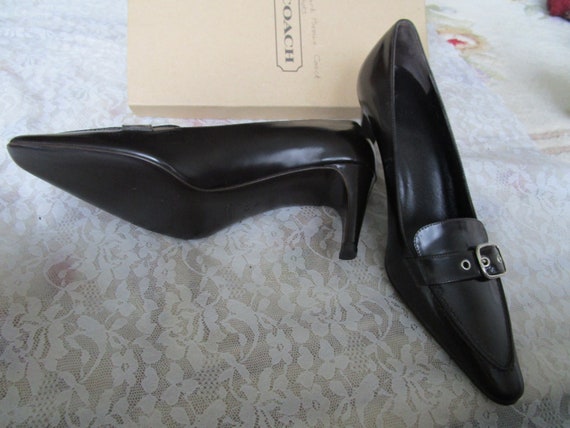 Coach black pumps hot sale