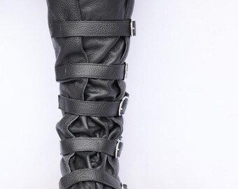 Strider Leather Buckle Strap Boot - Etsy