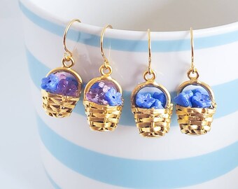 Nantucket Collection 10k Gold Plated Earrings Stone Teardrop Dangle Earrings