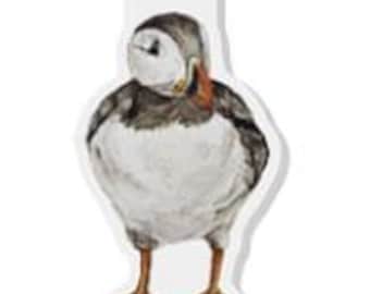 Puffin Acrylic Charm for Jewelry, Reproduction of My Original Puffin Painting for Jewelry Tote Bags and Purses