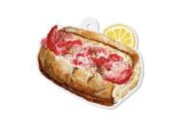 Lobster Roll Acrylic Charm, LARGE, 2", for Tote Bag or Purse