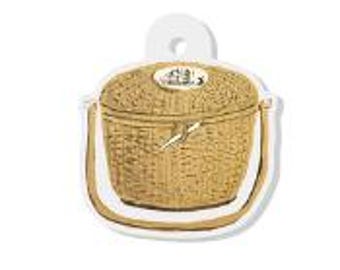 Nantucket Lightship Basket Acrylic Charm, Preppy Charm for Bracelet or Necklace