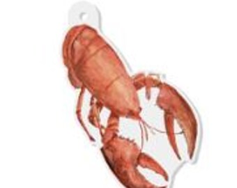 Red Lobster Acrylic Charm LARGE, Reproduction of My Original Hand-Painted Lobster Art, Preppy Charms for Purse or Tote Bag