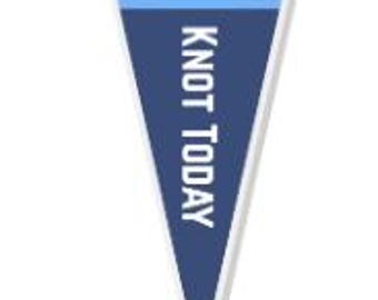 Boat Pennant Flag Acrylic Charm, "Knot Today" Charm for Jewelry or Tote Bags and Purses, Preppy Nautical Flag