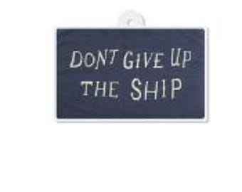 Don't Give Up the Ship Jewelry Charm, Nautical Flag Charm for Necklace, Bag or Purse