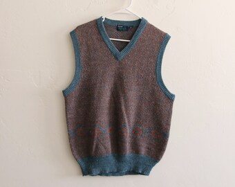 90s Arrow Sweater Vest Acrylic Large