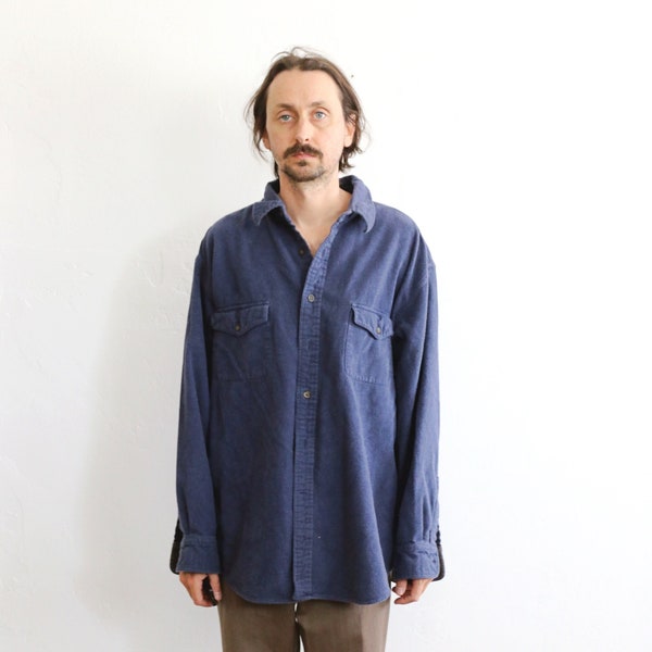Chamois Blue Long Sleeve Button Shirt XL