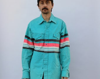 Neon Flannel Shirt Etsy