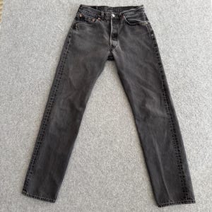 Levis 501 Black Button Fly Denim Jeans Y2k 29 x 31