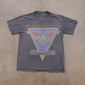 Chemise Vintage Sabbat Noir Tour 1990 - Brockum - Taille L - Noir - Parfait état