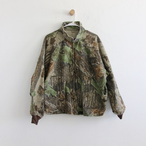 90s Camo Fleece Jacket 2XL