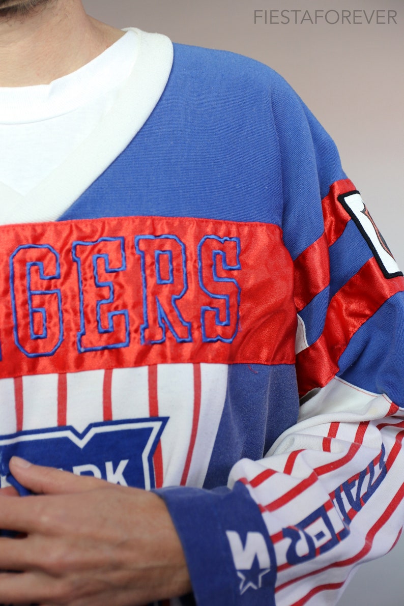 New York Rangers All Over Print Hockey Jersey Shirt Large