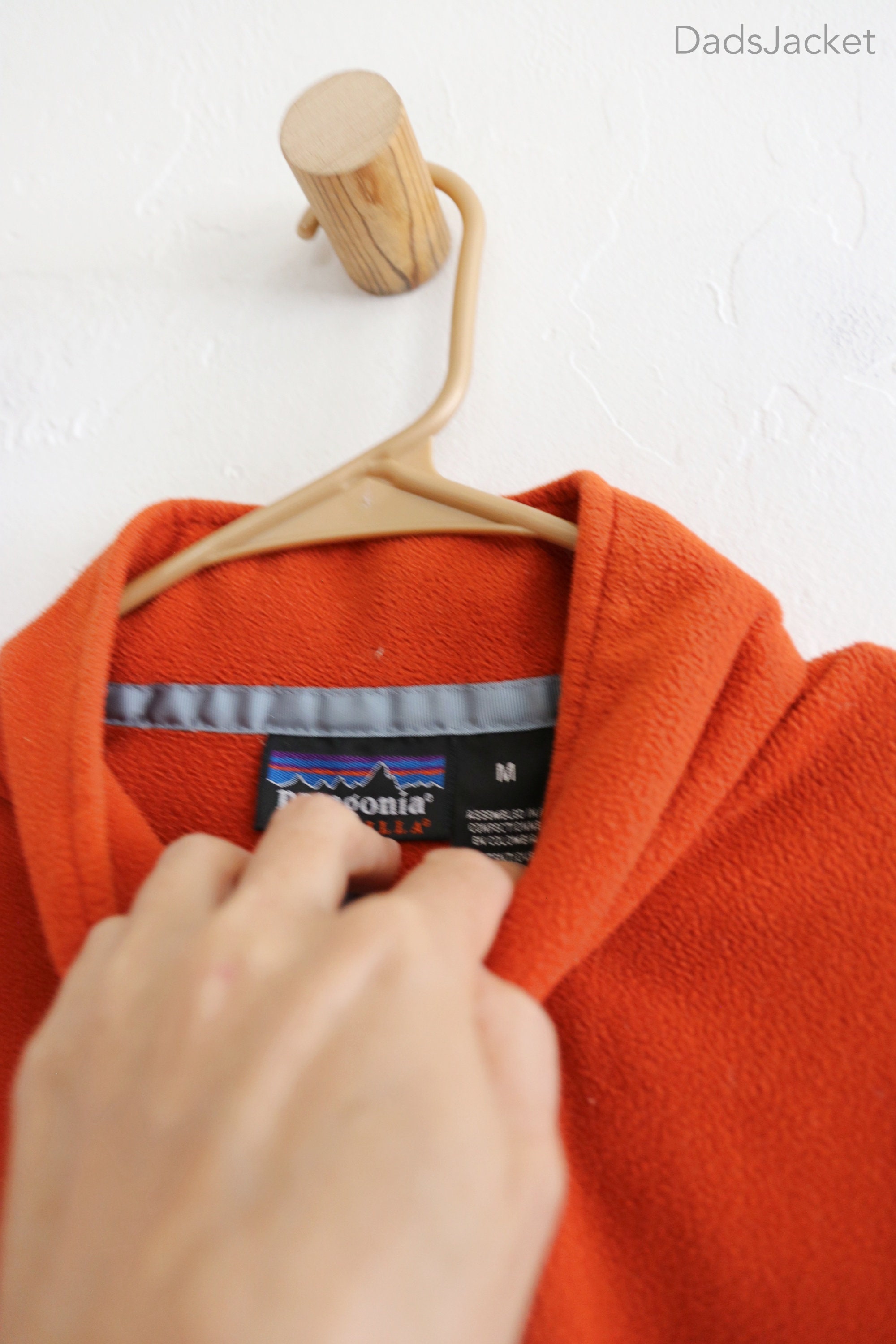 Patagonia Synchilla Orange Full Zip Fleece Jacket Mens Medium