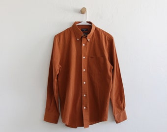 Orange Long Sleeve Dockers Button Shirt Small