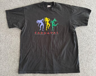 Fruit Loom Carnival Brazil T-shirt uit de jaren 80, maat Large