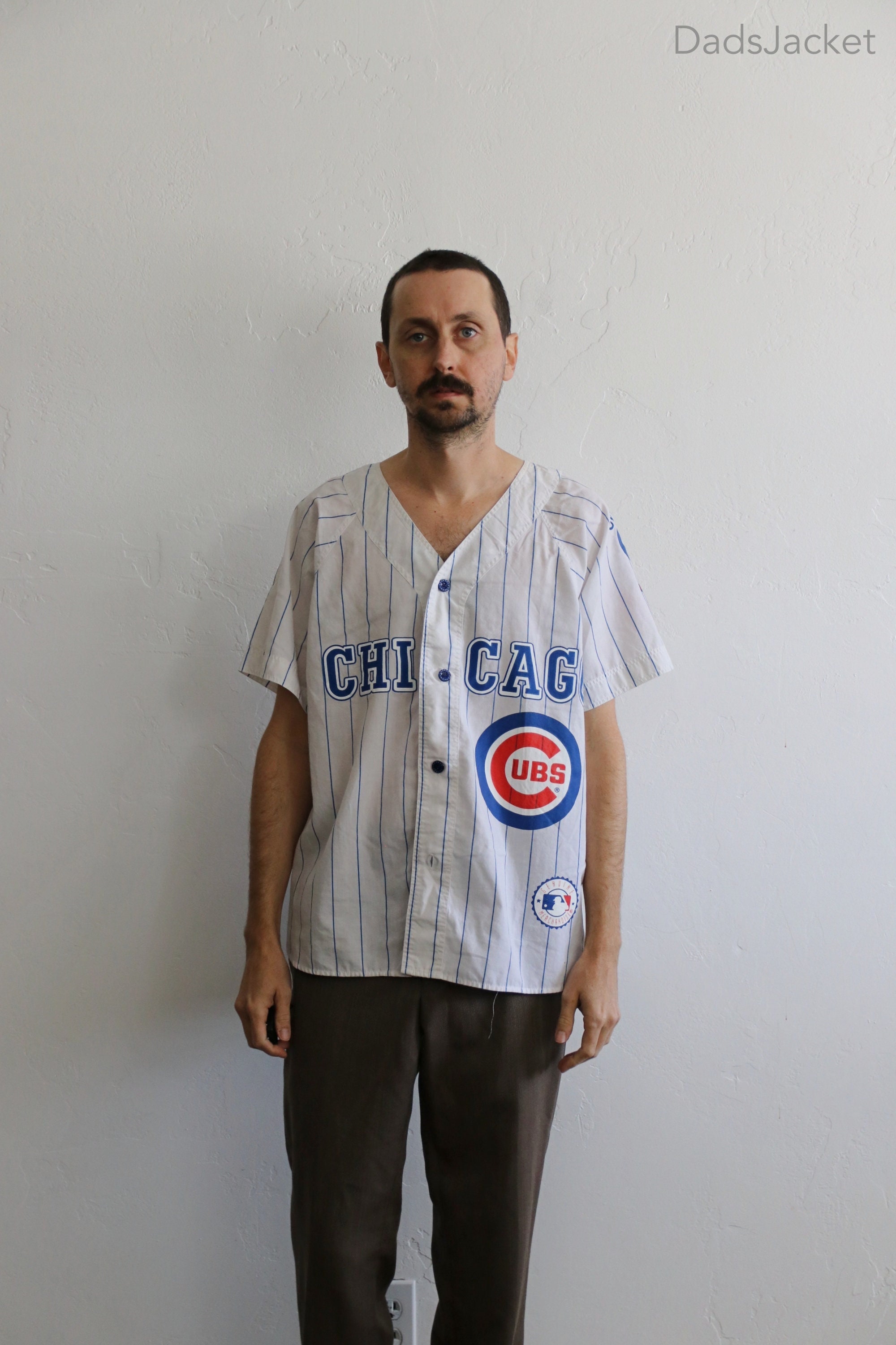 Customized Chicago Cubs 1980's Majestic Cooperstown Away Throwback MLB  Jersey