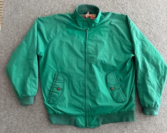 Harrington klassiek windjack geruit gevoerd groen golfjack XL