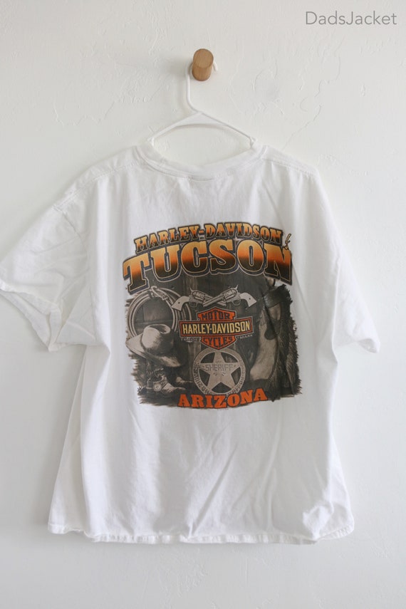 T-shirt Harley-Davidson Tucson Arizona Homme - Taille XL, Noir, Coton, Occasion Très Bon état