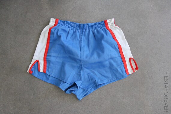 70s Track High Waist Athletic Stripe Elastic Short