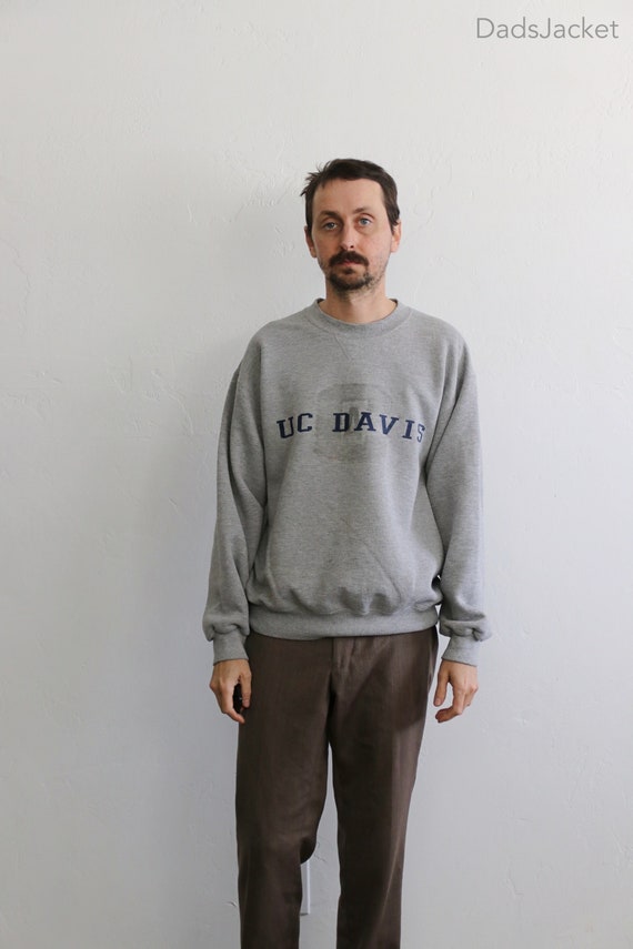 UC Davis Grey Heather Sweatshirt 90s Medium