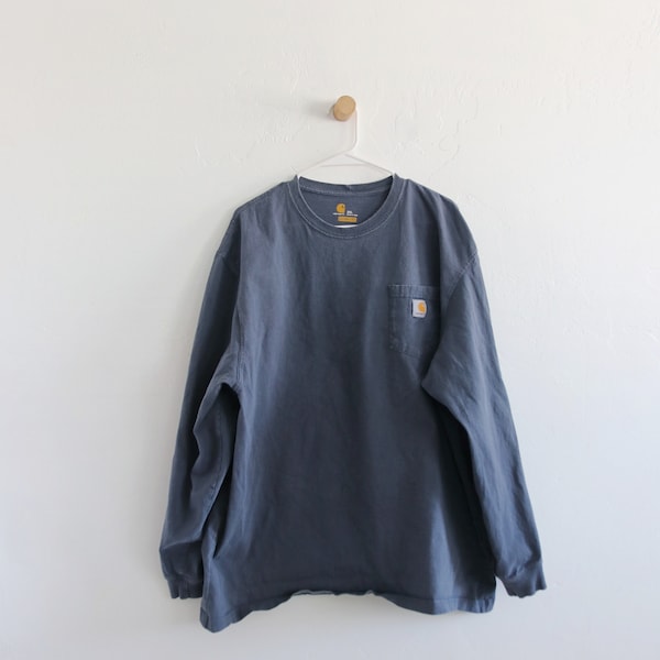 Carhartt Gray Long Sleeve Pocket Tee 2XL