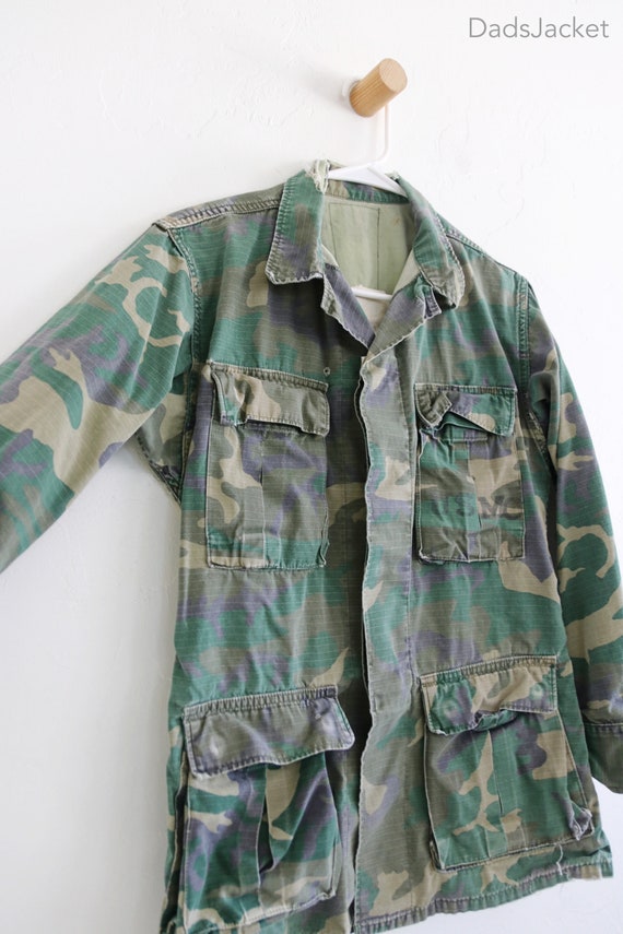 Camo Military ERDL RipStop 80s Jacket USMC Stencil X โฆ - Gem
