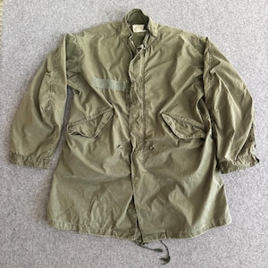 80er Jahre Military Fishtail Parka Trenchcoat Olive Drab Small