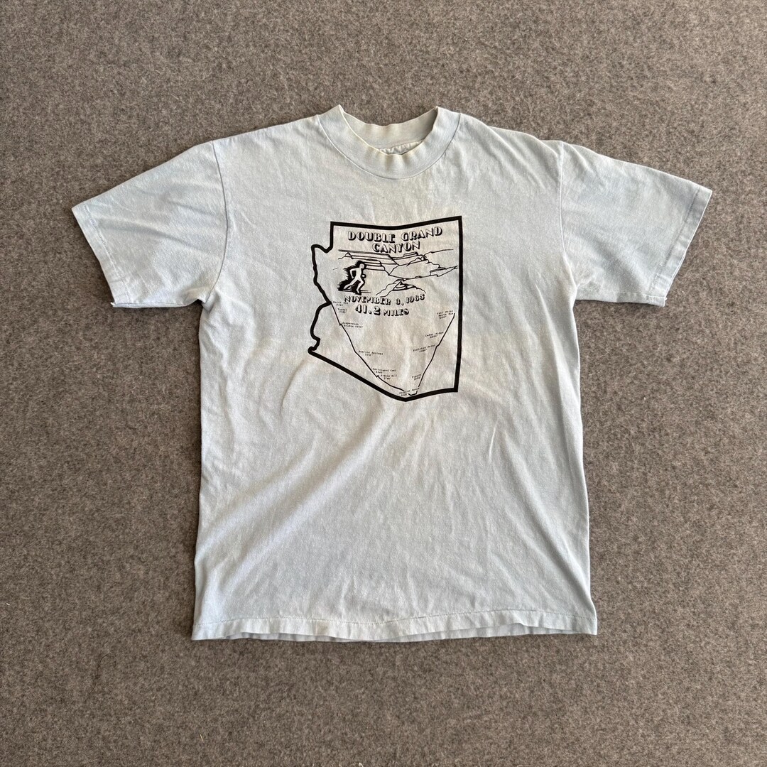 Grand Canyon Vintage 80s Marathon Single Stitch Tee Pastel Blue