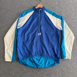 90s Gray Tag Nike Colorblock Nylon Windbreaker Warm Up Jacket Large
