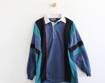 Rugby Long Sleeve Striped Shirt Large