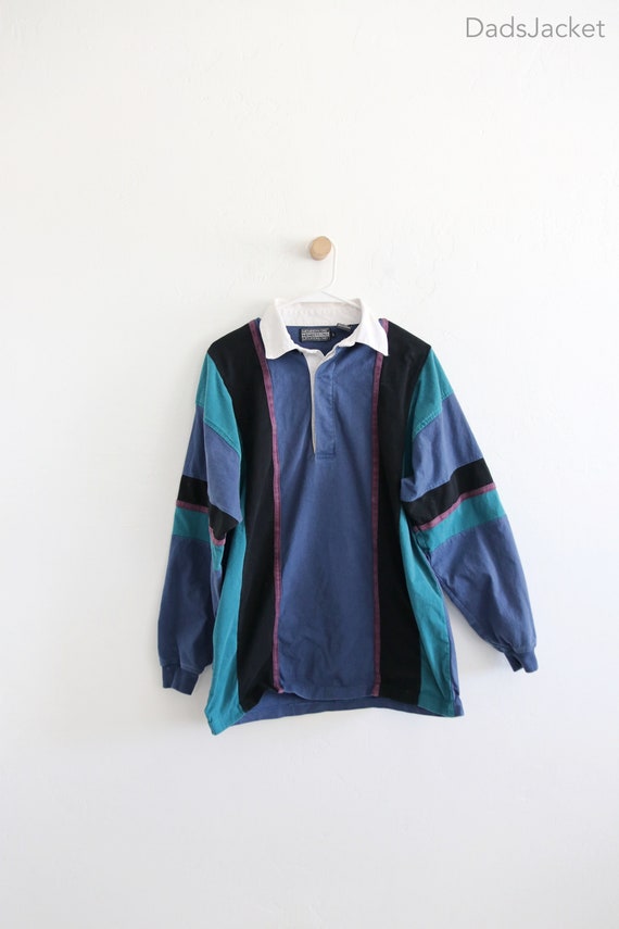 Rugby Long Sleeve Striped Shirt Large