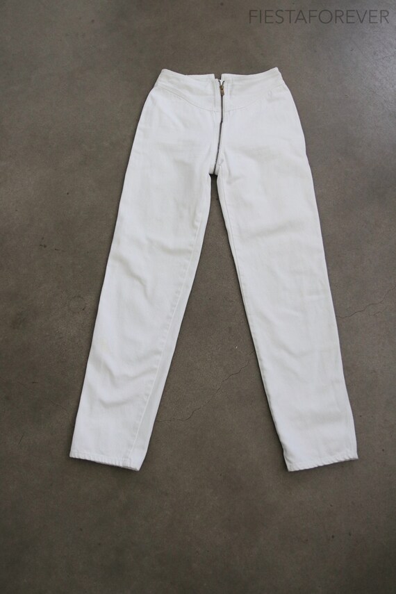 Full Zip Around Rag City Blues White Denim High Waist Jeans 27 Etsy Full Zip Around Rag City Blues White Denim High Waist Jeans 27 Etsy
