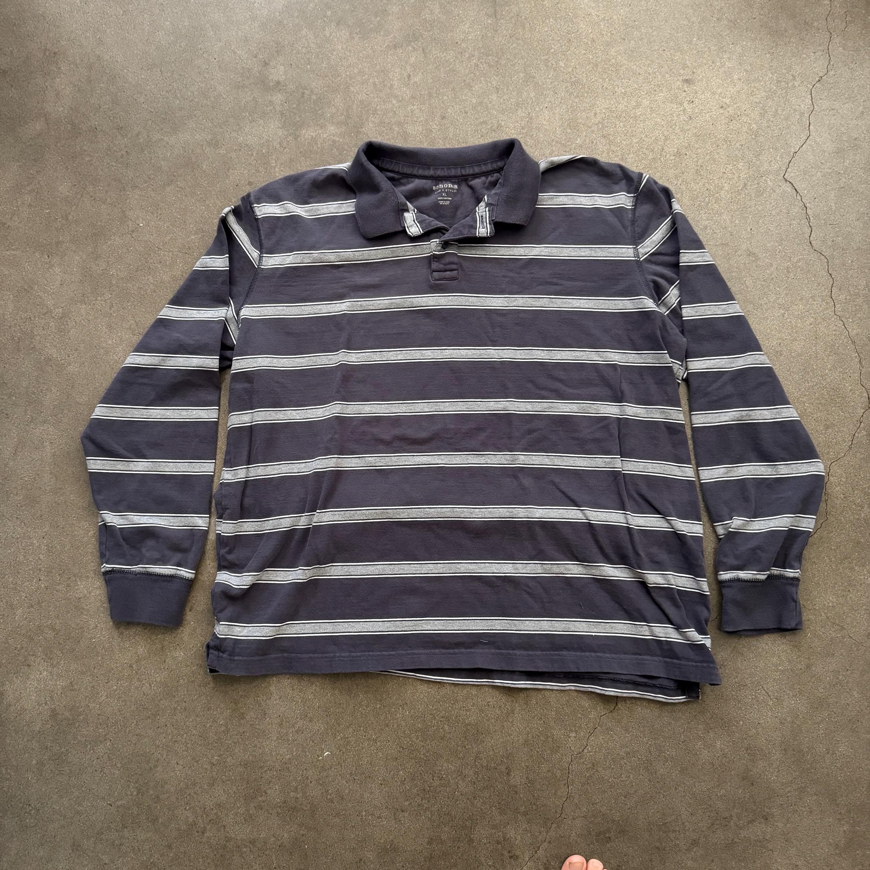 Amazon.com: Lands' End Mens Long Sleeve Rugby Polo Shirt